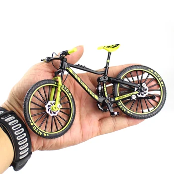 1:10 Mini lydinio dviratis Diecast Modelis Finger Mountain Miniatiūrinis metalinis dviratis Lenktyninių žaislų modeliavimo kolekcija Žaislai vaikams