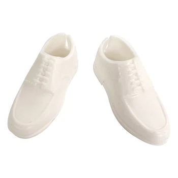 1 Pair Boys Doll White Shoes Fashion Prince Casual Shoes for Barbie Friend ken Doll Clothes Suit Accessories Kids Toy
