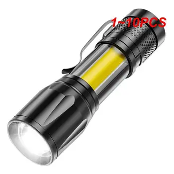 1 ~ 10PCS Didelės galios XP-GQ5 įkraunamas LED žibintuvėlis Mini priartinimas Lauko kempingas Stiprus lempos žibintas Vandeniui atsparus taktinis