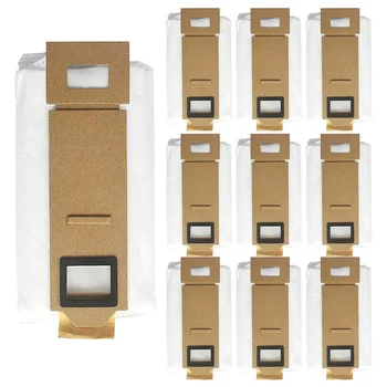 10 Pack Dulkių maišai Priedai Xiaomi Roborock S7 T7S T7Plus T7S Plus, dulkių siurblio maišeliai Automatinė siurbimo stotis