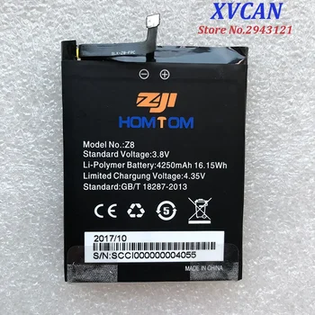 100% Originalus ZOJI Z8 akumuliatoriaus keitimas 4250mAh dalys Baterija HOMTOM ZOJI Z8 5.0inch MTK6750 išmanusis telefonas