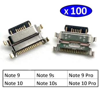 100PCS Originalas skirtas Xiaomi Redmi Note 9 9s 10s 10s Pro Micro USB lizdo įkrovimo lizdas USB prievado kištuko doko jungties keitimas