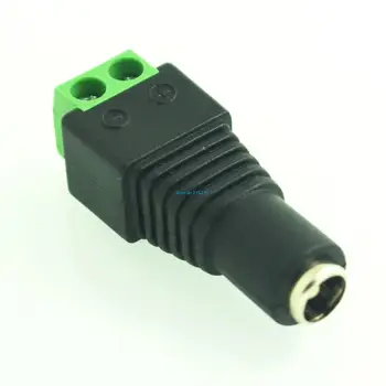 10Pcs 12V 2.1 x 5.5mm DC Power Female Plug Jack Adapter Connector Connector Plug for CCTV vienos spalvos LED lemputė