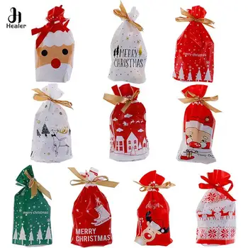 10vnt Kalėdinis saldainių maišelis Kalėdų dovanų maišelis Kalėdinė dekoracija Snaigė Noel dovanų krepšys Kalėdinis įvyniojimas Laikikliai nauji metai