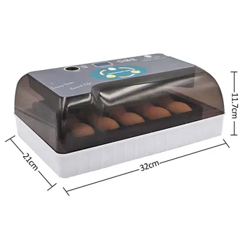 12 Kiaušinių inkubatorius Automatinis perinti skirtas skaitmeninis LED kiaušinių inkubatorius Viščiukų ančių žąsų paukščiai
