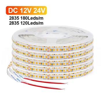 12V 24V 5m 10m 2835 LED juostinė šviesa Lanksti LED juostos lempa Didelis ryškumas 120 180 šviesos diodų apšvietimas Namų dekoravimas 13 spalvų