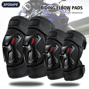 1Pair motociklas Kelio alkūnės pagalvėlės, apsaugančios nuo kritimo ir kvėpuojančios lenktynės bekelėje, skirtos sportui lauke, kelio ir alkūnės apsauga nuo vėjo