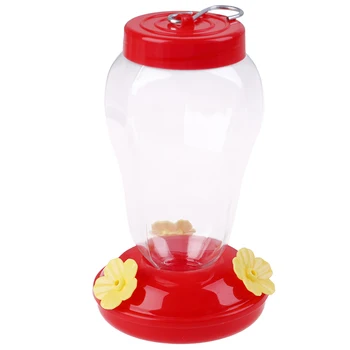 1PC Sodas pakabinamas kolibrių tiektuvas lauko plastikinis gėlių paukščių tiektuvas su geležiniu kabliu plastikinis paukščių vandens gėrimo butelis