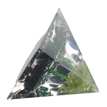 1vnt Ametisto kristalų gijimas Orgonito piramidė Obsidianai Čakra Energetiniai papuošalai Amatai Biuro namų dekoravimas