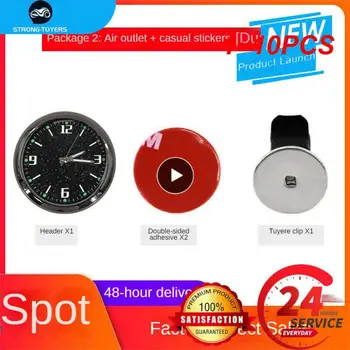1~10PCS Automobilių elektroninis laikrodis Šviečiantys automobiliai Mini skaitmeninis laikrodis Kvarciniai laiko laikrodžiai Automobilių papuošalai automobilių priedams