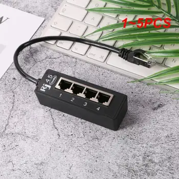 1~5PCS 4 In 1 RJ45 LAN jungtis Ethernet tinklo skirstytuvo adapterio kabelis 1 vyriškas į 4 LAN prievadas tinklo plėtiniui