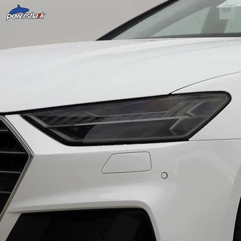 2 dalių Automobilio žibintų atspalvis Juoda apsauginė plėvelė Apsauga Skaidrus TPU lipdukas Audi A7 S7 RS7 4K 4G 2015-On priedai