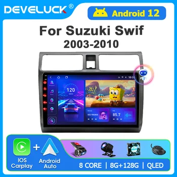 2 Din Android 12 automobilinis radijas Suzuki Swift 2003-2010 Multimedijos vaizdo grotuvo navigacija GPS RDS Carplay stereo padalinto ekrano DVD