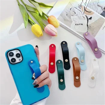 2022 Wrist Band Phone Holder Band Finger Grip Mobile Phone Stand for iPhone 13 Samsung Xiaomi Push Back Sticked Socket laikiklis