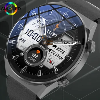 2023 AMOLED 412*412 HD Smart Watch NFC Men Smartwatch belaidis įkroviklis Naujas 