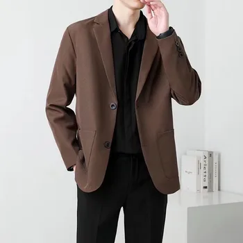 2023 Spring 4 Color Blazer Men Slim Fashion Social Mens Dress Jacket Business Formal Jacket Men Office Suit Jacket S-3XL