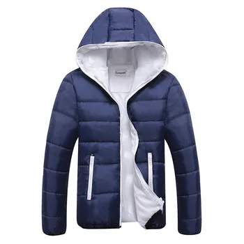 2023 Užsienio prekyba Vyriškas medvilninis paltas su gobtuvu Žiemos spalvos jaunimas Storas laisvalaikio kietas užtrauktukas Medvilninis paltas Medvilninis paltas