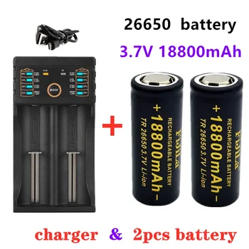 2023neue hochwertige 18800 Batterie 3,7 mah v 50a Lithium-Ionen-Akku für LED-Taschenlampe ladegerät