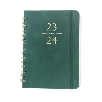 2024 Planner Book Functional Spiral Notebook Coil Diary Book For 2024 Organizer Notebook Planner 2024 Pocket Journal Notebooks