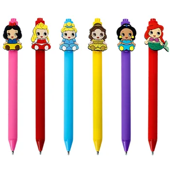 20vnt Disney Cartoon Princess Color Mickey Donald Duck Gel Pen Cute Creative Black Refill Signature Pen StationerySchoolSupplies