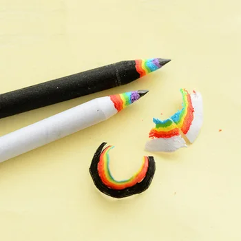 2pc/set Kawaii Kanceliarinės prekės HB vaivorykštės pieštuko piešimo rašymas Lapis de Cor popieriaus pieštukas Mokyklos medžiagos tiekimas vaiko dovanai