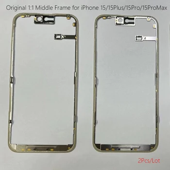 2Pcs Vidutinio rėmelio rėmelio keitimas iPhone 15 Pro Max 15 Plus 15Plus LCD ekrano vidurinio rėmo remonto dalims