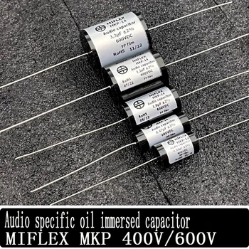 2vnt./lotas Lenkija importuoja MIFLEX MKP-14 ±2% 600VDC 400VDC Metalizuotas polipropilenas Audio specialus alyvoje panardintas kondensatorius