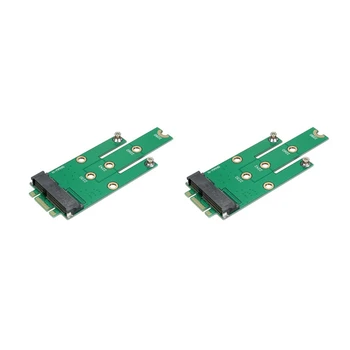 2X Msata Mini PCI-E 3.0 SSD į Ngff M.2 B rakto SATA sąsajos adapterio plokštė