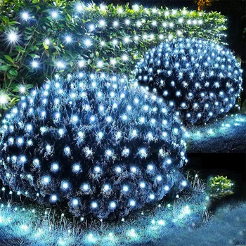 2X3M 3X3M 4.5X1.5M LED Tinklo styginių žibintai lauke Kalėdų tinklelis Užuolaidos Fėjų šviesos girliandos vakarėliui Vestuvių eglutės krūmai Dekoras
