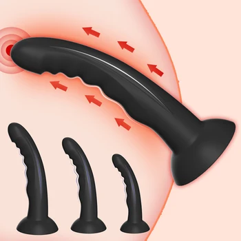 3 dydžio analinio kištuko užpakalio kištukas dildo su stipriu siurbtuku Prostatos masažuoklis Produktas porai masturbacijai BDSM sekso įrankis Sekso žaislas