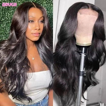 32 colių kūno bangos nėrinių priekyje žmogaus plaukų perukai 13x6/13x4 Skaidrus nėriniuotas priekinis perukas juodaodėms moterims Brazilijos Remy uždarymo perukas