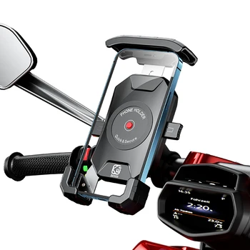 360 laipsnių sukimosi telefono laikiklis Dviratis Motociklas Telefono laikiklis Vairas Veidrodinis laikiklis Spaustukas Mobiliojo telefono spaustuko stovas