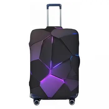 3d Neoninio spausdinimo lagamino viršelis Spalvinga abstrakti geometrija Kelionės atostogos Naudingas bagažas Priedai Apsauga