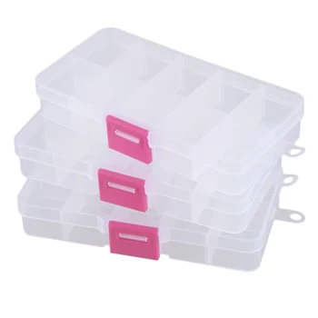 3vnt 10 tinklelio elektroninių komponentų dalių rinkinių plastikinis laikymo dėžutės dėklas