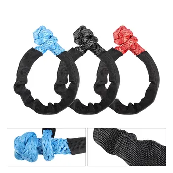 41000lbs Soft Shackle Synthetic Rope Heavy Duty Offroad 4X4 Tow Shackle Strap su apsaugine mova Jeep Truck visureigiui