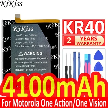 4100mAh KiKiss galinga baterija KR40, skirta Motorola Moto One Action XT2013-1/One Vision XT1970-1