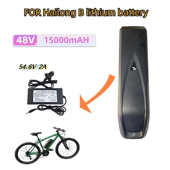 48V 15Ah Tinka Hailong elektriniam dviračio akumuliatoriui įmontuotas 350W-1000W 10S 13S 14S 18650