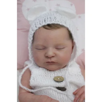 49cm Atgimusi kūdikio lėlė Naujagimio dydis jau baigtas Laura 3D odos ranka Detaliai dažytos odos matomos venos