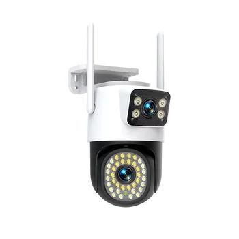 4MP UHD Yoosee APP Visų spalvų dviejų objektyvų WIFI IP kamera AI humanoidų aptikimas Pagrindinis saugumas CCTV domofono kūdikio monitorius
