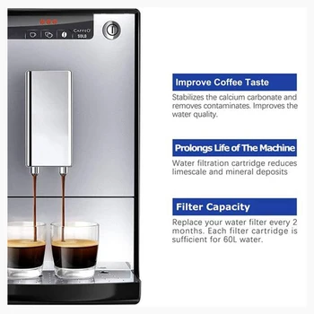 4Vnt kavos aparatas Vandens filtro kasetės krups Claris F088 F088 01/Siemens TCZ60003 /AEG kavos filtras
