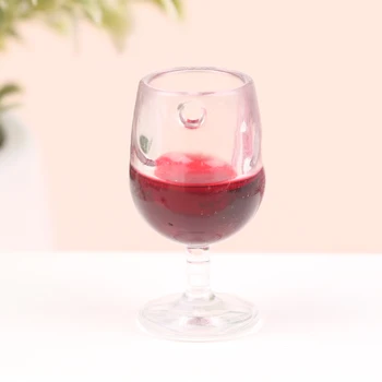 4vnt Miniatiūrinis Dollhosue Raudonojo vyno taurė Vyno taurės Lėlių namelio maistas Bakalėjos prekės Virtuvė Fėjų sodas Scenos dekoracijos