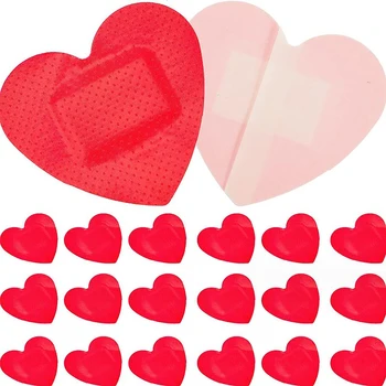 5/10 vnt Mielas Creative Alien Red Heart Band Aid Cute Cartoon Heart Band Aid