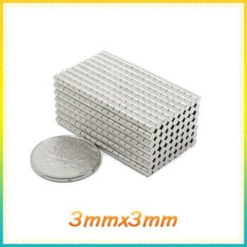 50/100/200/500/1000/2000-5000PCS 3x3mm apvalus magnetas Galingas magnetas Retųjų žemių neodimio magnetas Individualūs šaldytuvo magnetai
