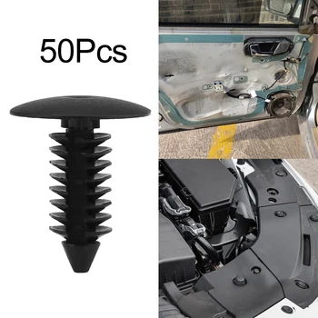 50vnt 7,8 mm plastikinės automobilio salono kniedės tvirtinimo tvirtinimo spaustukai Universalūs plačiai pritaikomi antikoroziniai interjero priedai