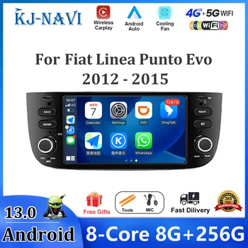 6.2 '' Android 13 skirta Fiat Linea Punto Evo 2012 - 2015 automobilių monitorius Stereo automatinis vaizdo radijas Multimedijos grotuvas Navigacija GPS WIFI