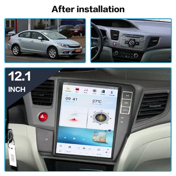 8G256GB skirta Honda Civic 2012 2013 2014 2015 Android 11 automobilių radijo stereo imtuvas Autoradio Multimedia grotuvas GPS navigacija