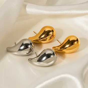 Advanced Design 18K Gold nerūdijančio plieno lašintuvas Perdėti auskarai Ins Moterų mados visų rungtynių geometriniai auskarai didmeninė prekyba