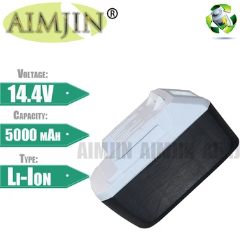 AIMJIN 14.4V 5000mAh BL1413G įkraunama ličio jonų baterija, skirta Makita BL1460G DC18WA DMR106 UH480D UH520D UM165D UR140D