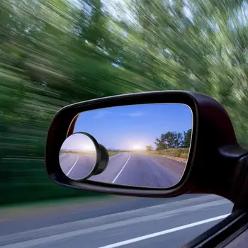 Aklosios zonos automobilio veidrodėlis reguliuojamas 2 šonais Plataus kampo išorinis išgaubtas veidrodis 360 laipsnių kampu Transporto priemonės stovėjimo aikštelė be apvadų veidrodžiai