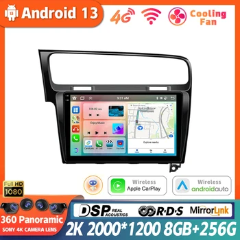 Android 13 automobilių radijo multimedijos vaizdo grotuvas, skirtas VW Volkswagen Golf 7 MK7 GTI 2011 - 2021 navigacijos GPS headUnit Carplay stereofoninis